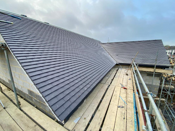 Example of building control compliant roofing work.