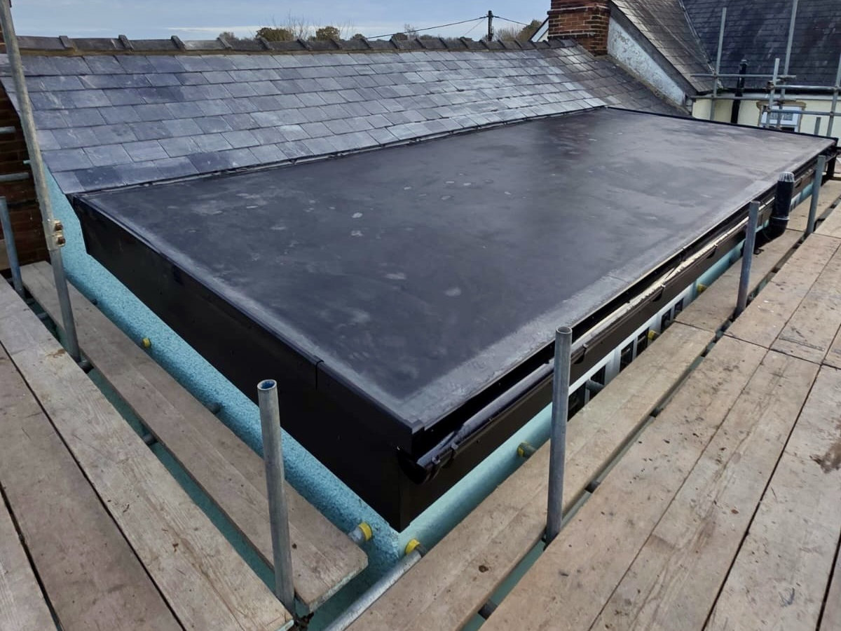 Ground-level SkyVac gutter cleaning for hard-to-reach areas.